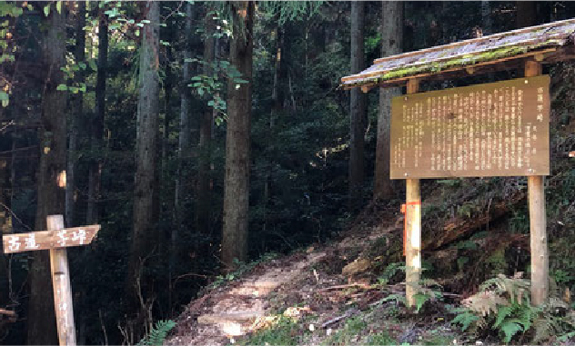 芋ヶ峠の解説板